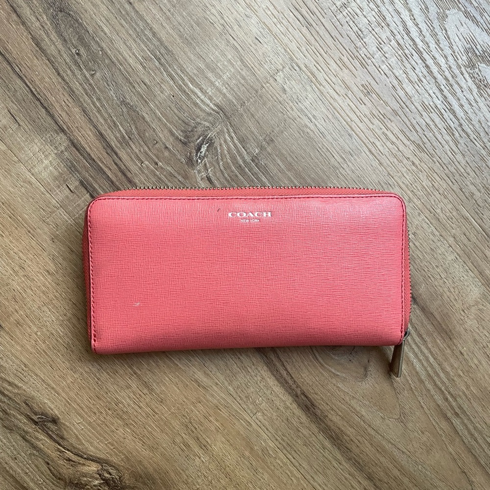 Coral Coach Wallet